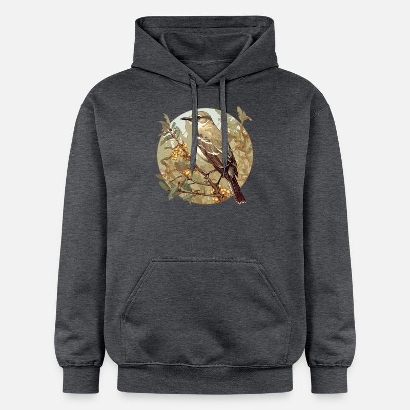 Oiseaux moqueurs Oiseaux moqueurs - Sweat à capuche Softstyle® Gildan Unisexe - gris foncé chiné