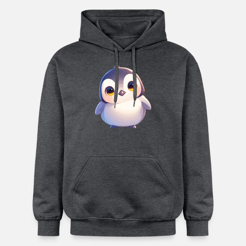 Pingouins Pingouin - Sweat à capuche Softstyle® Gildan Unisexe - gris foncé chiné