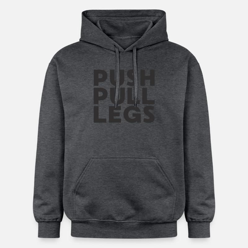 Push Pull Jambes Répéter Entraînementssplit - Sweat à capuche Softstyle® Gildan Unisexe - gris foncé chiné