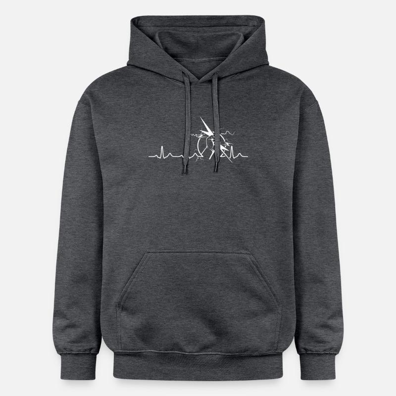 Évolution de l’électricien - Sweat à capuche Softstyle® Gildan Unisexe - gris foncé chiné