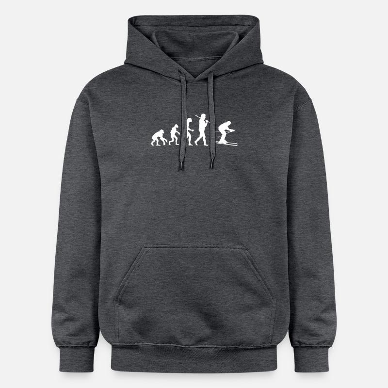 Evolution Ski - Sweat à capuche Softstyle® Gildan Unisexe - gris foncé chiné