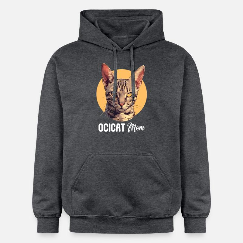 Ocicat Chaton Ocicat Chat - Sweat à capuche Softstyle® Gildan Unisexe - gris foncé chiné