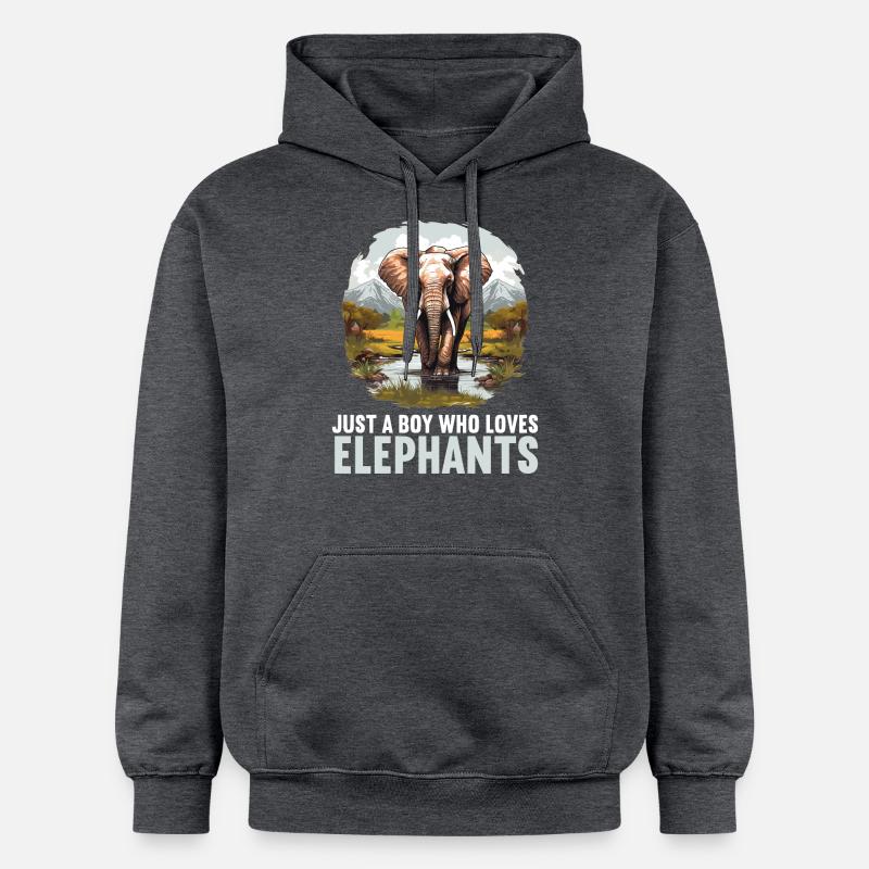 Éléphant Éléphant - Sweat à capuche Softstyle® Gildan Unisexe - gris foncé chiné
