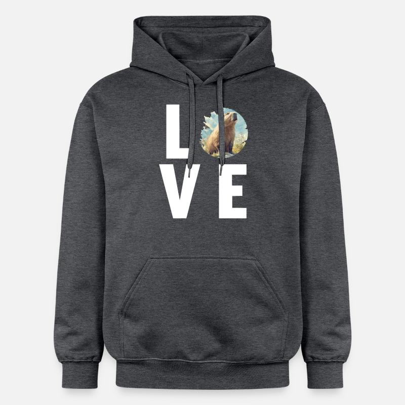 Capybaras Capybara - Sweat à capuche Softstyle® Gildan Unisexe - gris foncé chiné