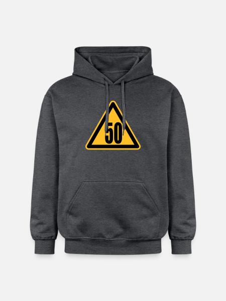 Achtung 50 - Gildan Unisex Softstyle® Midweight Hoodie - Dunkelgrau meliert