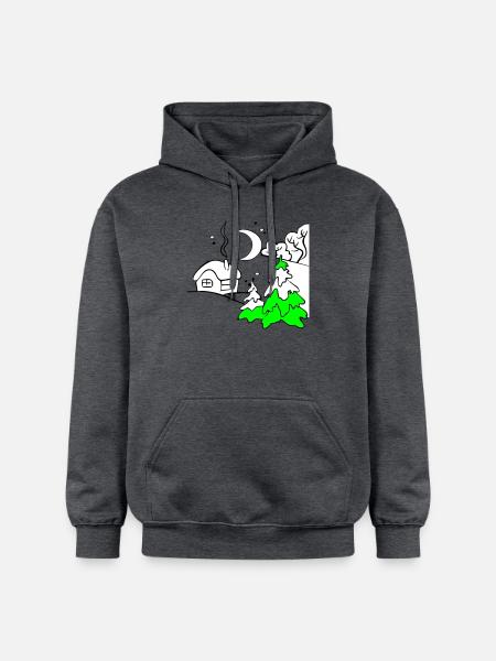 Winter - Gildan Unisex Softstyle® Midweight Hoodie - Dunkelgrau meliert