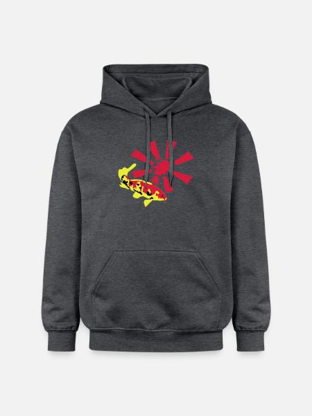 Koi Carp - Gildan Unisex Softstyle® Midweight Hoodie - dark heather grey