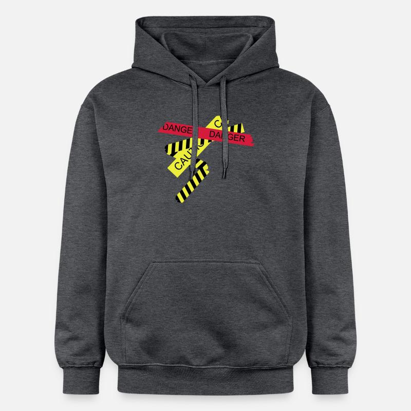 Attention, risque - Sweat à capuche Softstyle® Gildan Unisexe - gris foncé chiné