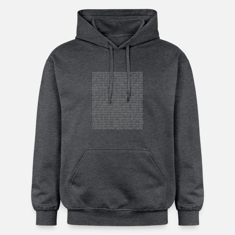 Binary code logo - Gildan Unisex Softstyle® Midweight Hoodie - dark heather grey