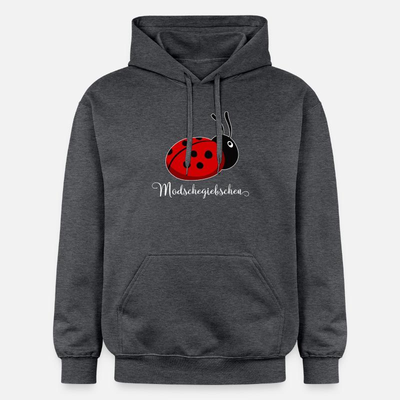Modschegiebchen Marienkäfer Sächsisch Geschenkidee - Gildan Unisex Softstyle® Midweight Hoodie - Dunkelgrau meliert