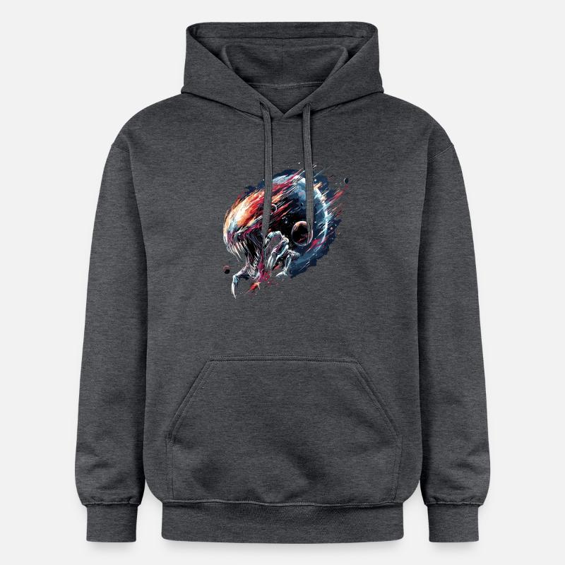 Alien Creature Planète Science-fiction - Sweat à capuche Softstyle® Gildan Unisexe - gris foncé chiné