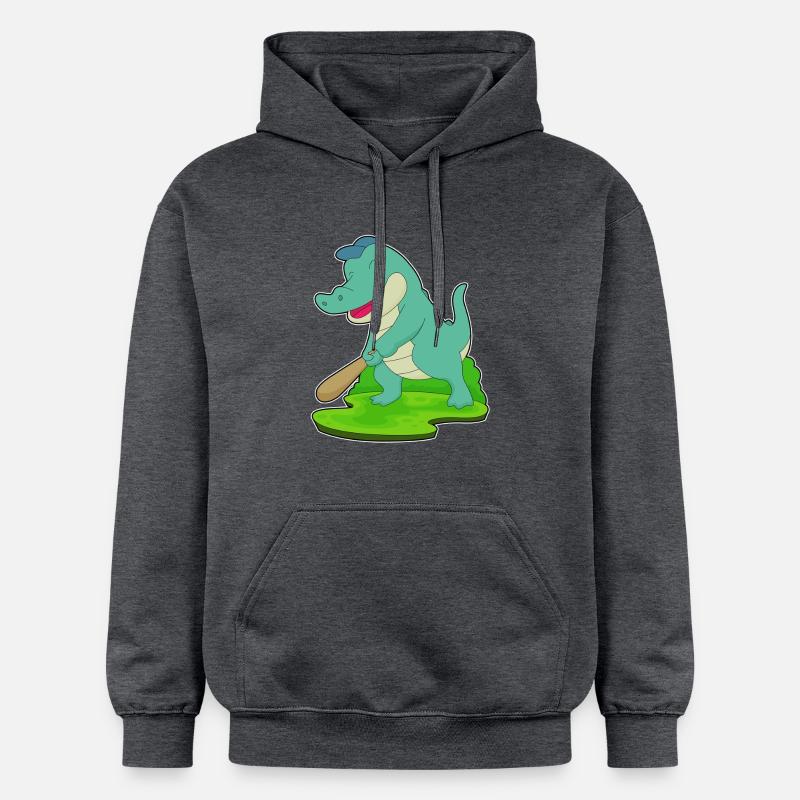 Bâton de baseball Crocodile - Sweat à capuche Softstyle® Gildan Unisexe - gris foncé chiné