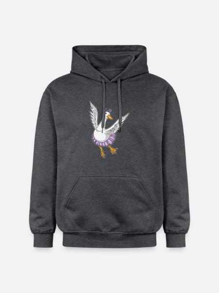 Duck Ballerina Ballet Dance - Gildan Unisex Softstyle® Midweight Hoodie - dark heather grey
