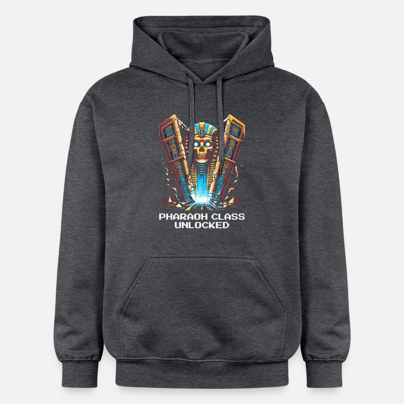 Classe Pharaon débloquée | Égypte, JdR - Sweat à capuche Softstyle® Gildan Unisexe - gris foncé chiné
