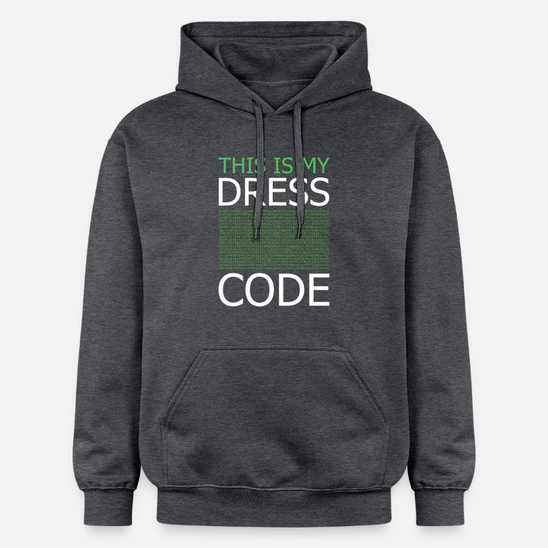 Voici mon code vestimentaire – Code vert - Sweat à capuche Softstyle® Gildan Unisexe - gris foncé chiné