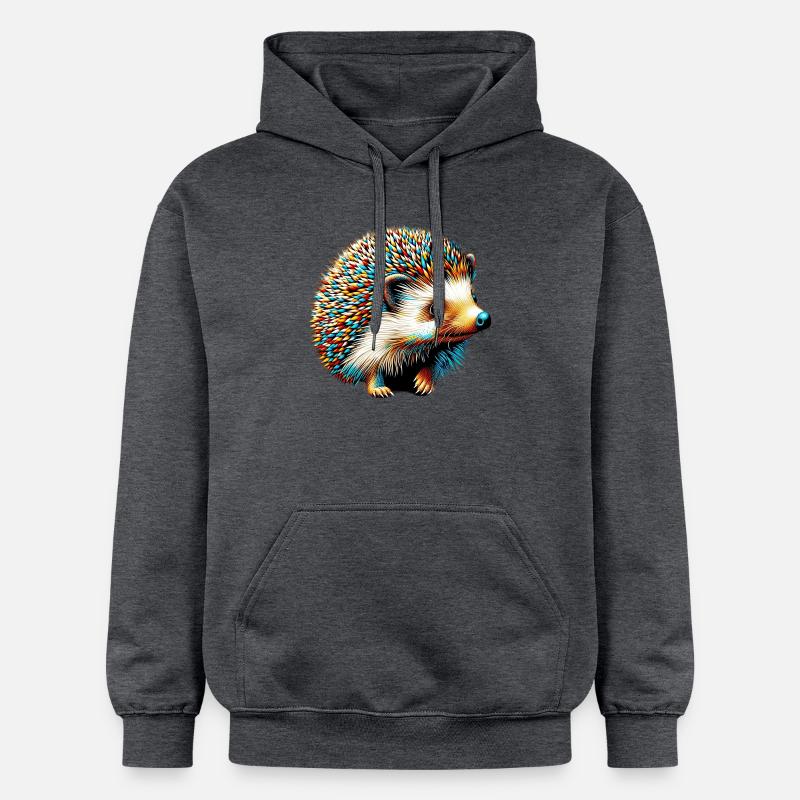Hérisson - Sweat à capuche Softstyle® Gildan Unisexe - gris foncé chiné