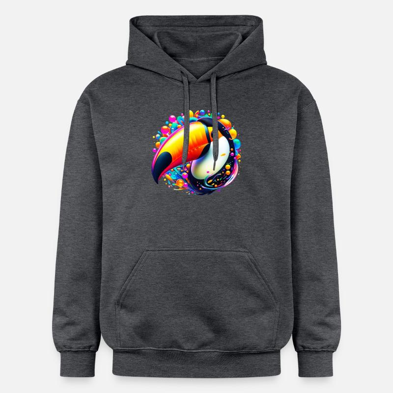 Toucan - Sweat à capuche Softstyle® Gildan Unisexe - gris foncé chiné