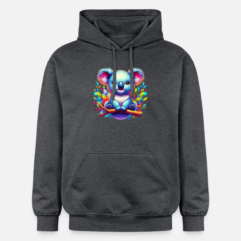 Koala - Sweat à capuche Softstyle® Gildan Unisexe - gris foncé chiné