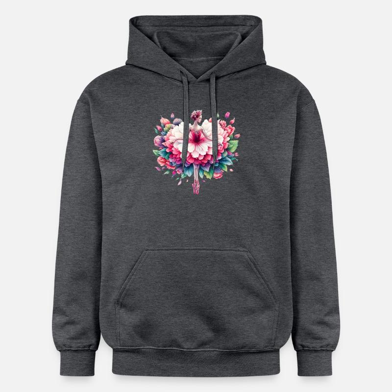 Danseuse de ballet avec tutu - Sweat à capuche Softstyle® Gildan Unisexe - gris foncé chiné