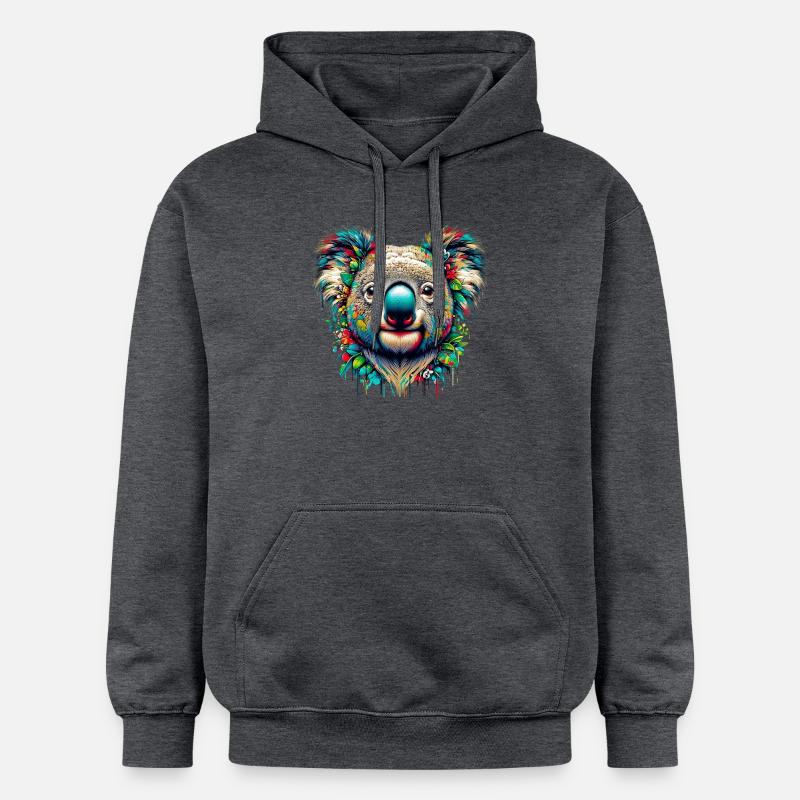 Koala - Sweat à capuche Softstyle® Gildan Unisexe - gris foncé chiné