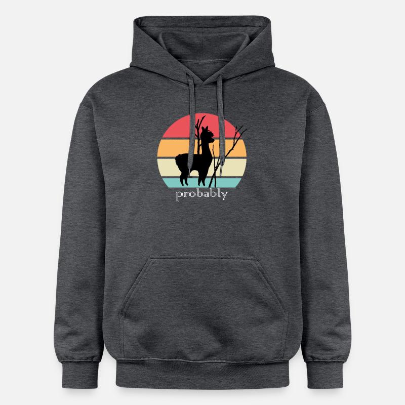 Alpaga - Sweat à capuche Softstyle® Gildan Unisexe - gris foncé chiné