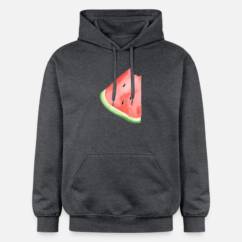 Pastèque peinte - Sweat à capuche Softstyle® Gildan Unisexe - gris foncé chiné