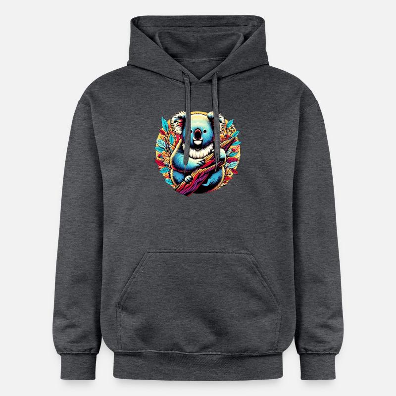 Koala - Sweat à capuche Softstyle® Gildan Unisexe - gris foncé chiné