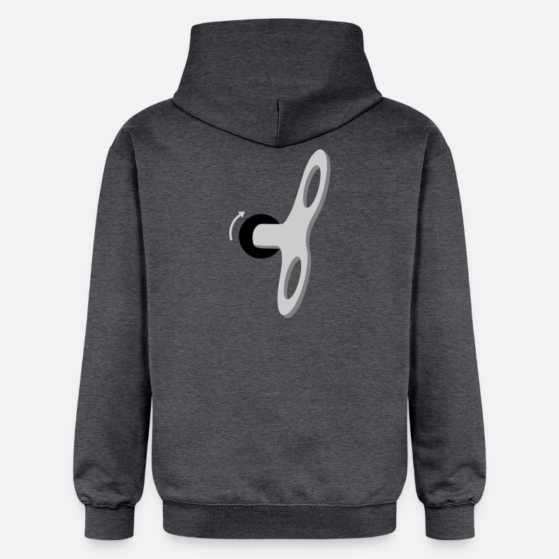 L'Humain est une machine - Sweat à capuche Softstyle® Gildan Unisexe - gris foncé chiné