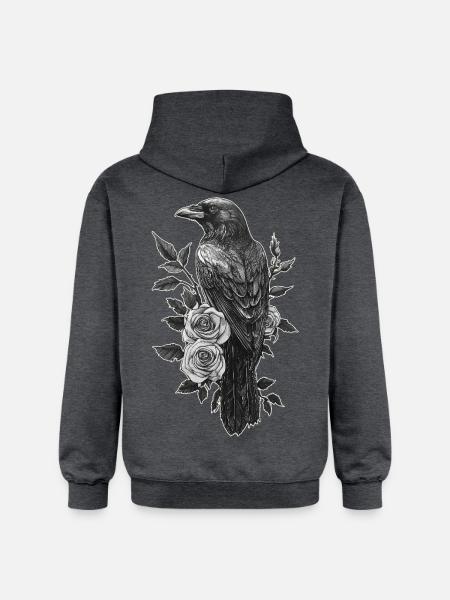 Raven - Gildan Unisex Softstyle® Midweight Hoodie - dark heather grey