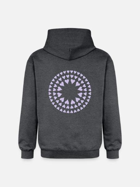 Heart - Mandala - Gildan Unisex Softstyle® Midweight Hoodie - dark heather grey