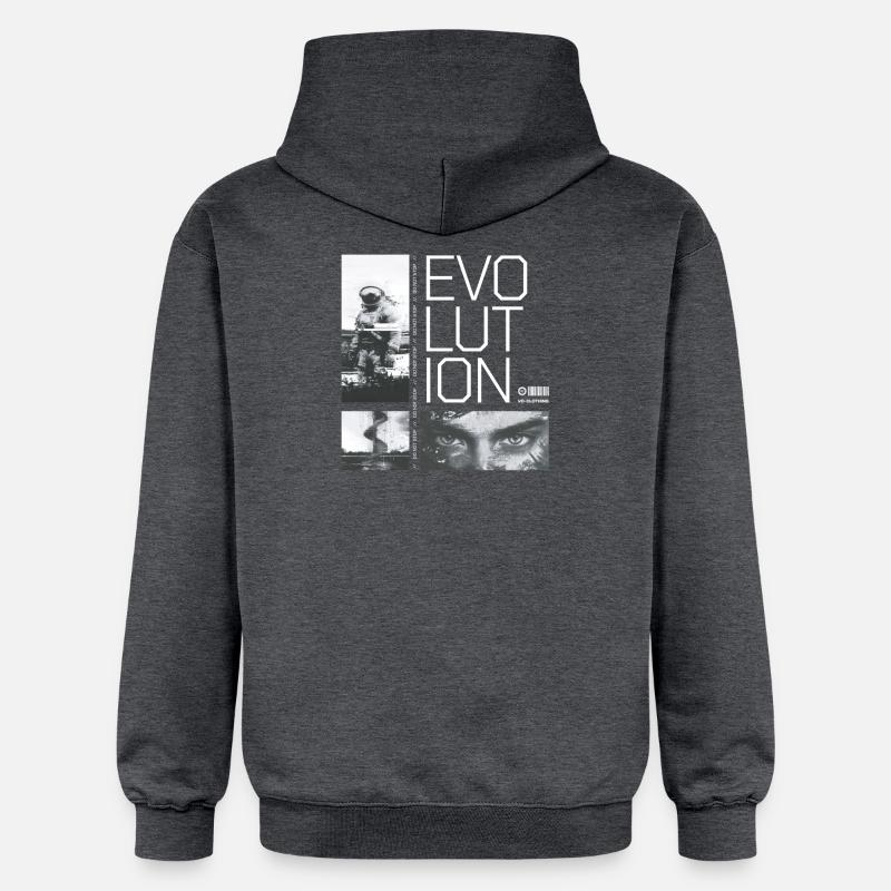 Évolution - ne pas s’arrêter - Sweat à capuche Softstyle® Gildan Unisexe - gris foncé chiné