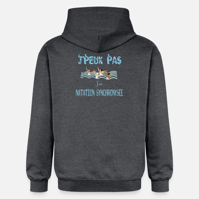 j'peux pas j'ai natation synchronisee - Sweat à capuche Softstyle® Gildan Unisexe - gris foncé chiné