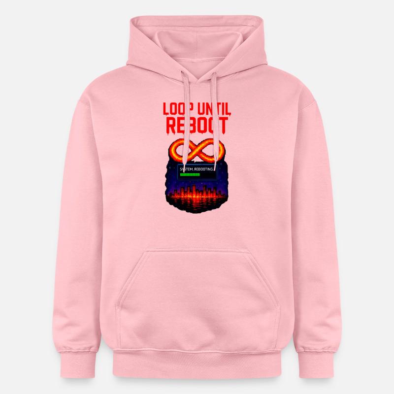 Loop Until Reboot – Pixel Shirt - Gildan Unisex Softstyle® Midweight Hoodie - Hellrosa