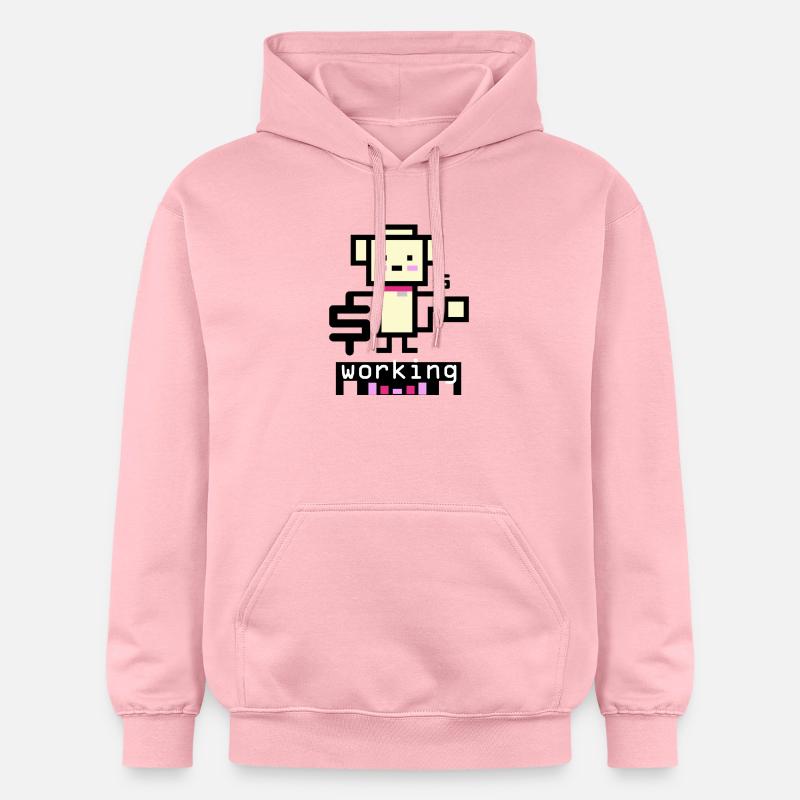 Caniche travaillant - Sweat à capuche Softstyle® Gildan Unisexe - rose clair