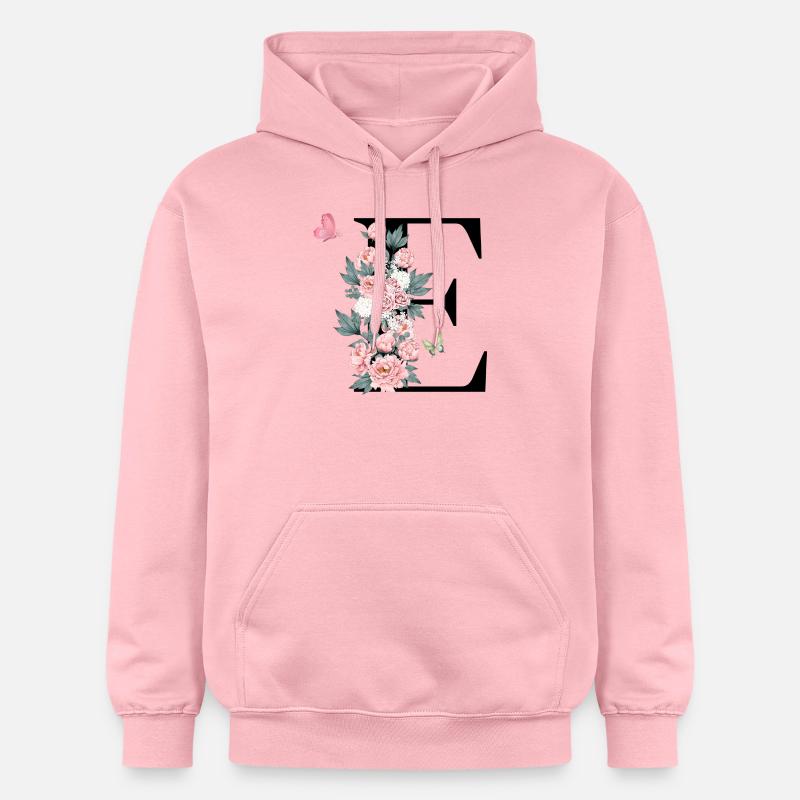 Buchstabe e rosa Blumen - Gildan Unisex Softstyle® Midweight Hoodie - Hellrosa