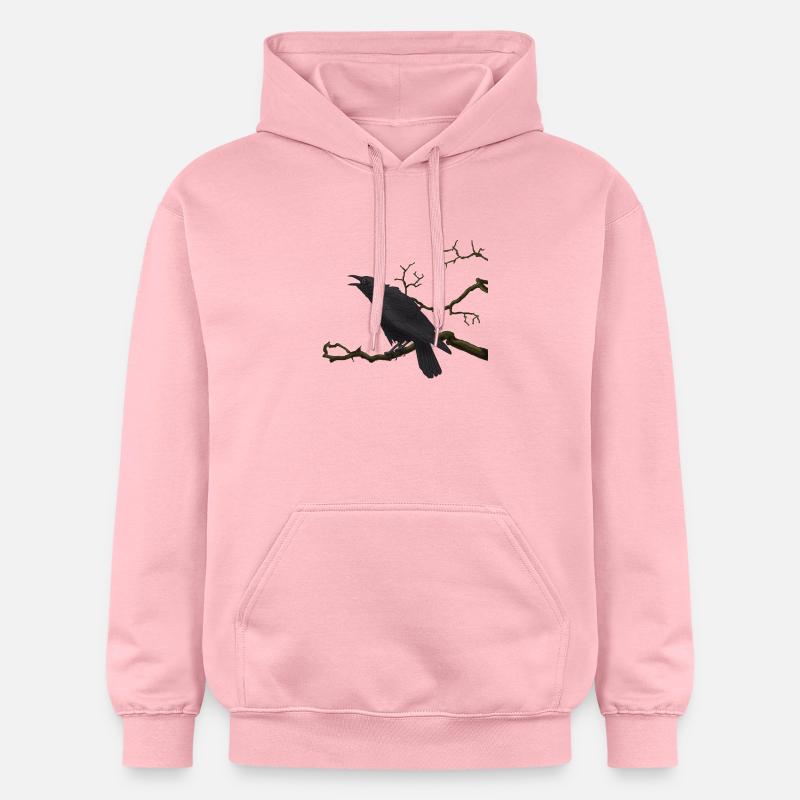 Corbeau noir - Sweat à capuche Softstyle® Gildan Unisexe - rose clair