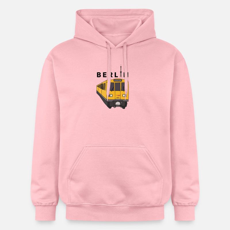 Métro de Berlin - Sweat à capuche Softstyle® Gildan Unisexe - rose clair