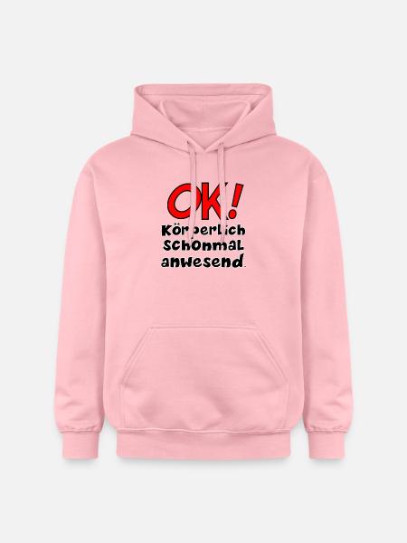 KÖRPERLICHE ANWESENHEIT - Gildan Unisex Softstyle® Midweight Hoodie - Hellrosa