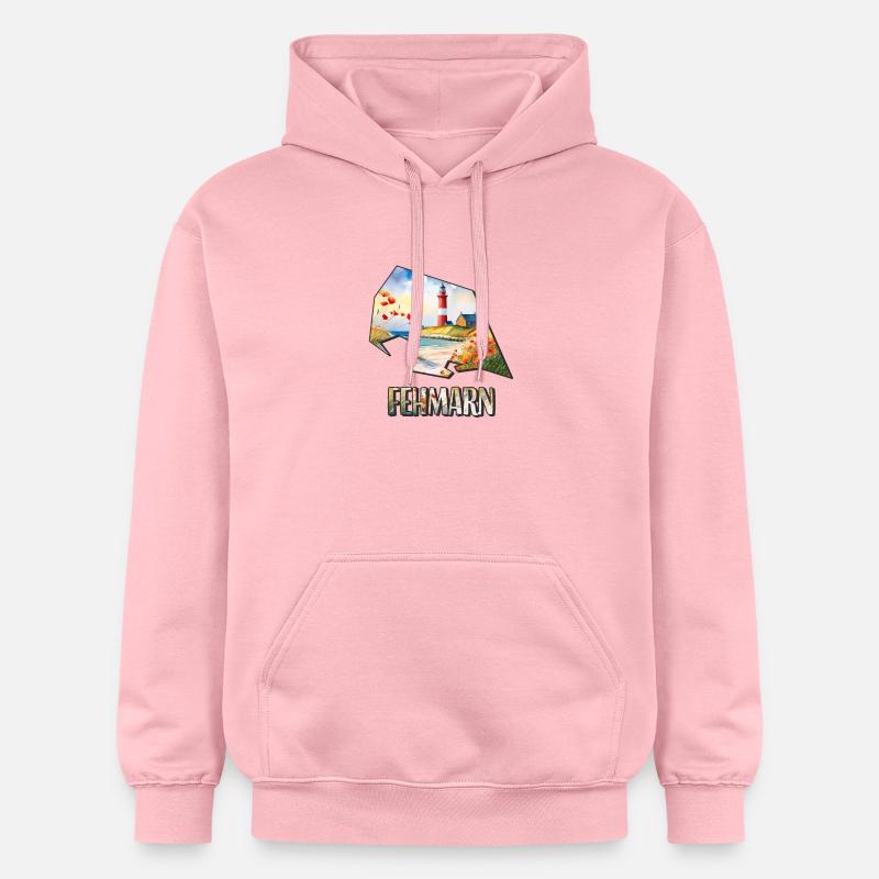 Carte à l’aquarelle Fehmarn - Sweat à capuche Softstyle® Gildan Unisexe - rose clair