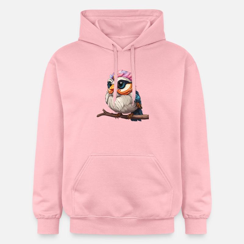 Lebendiges Spektakel der bunten Eule - Gildan Unisex Softstyle® Midweight Hoodie - Hellrosa