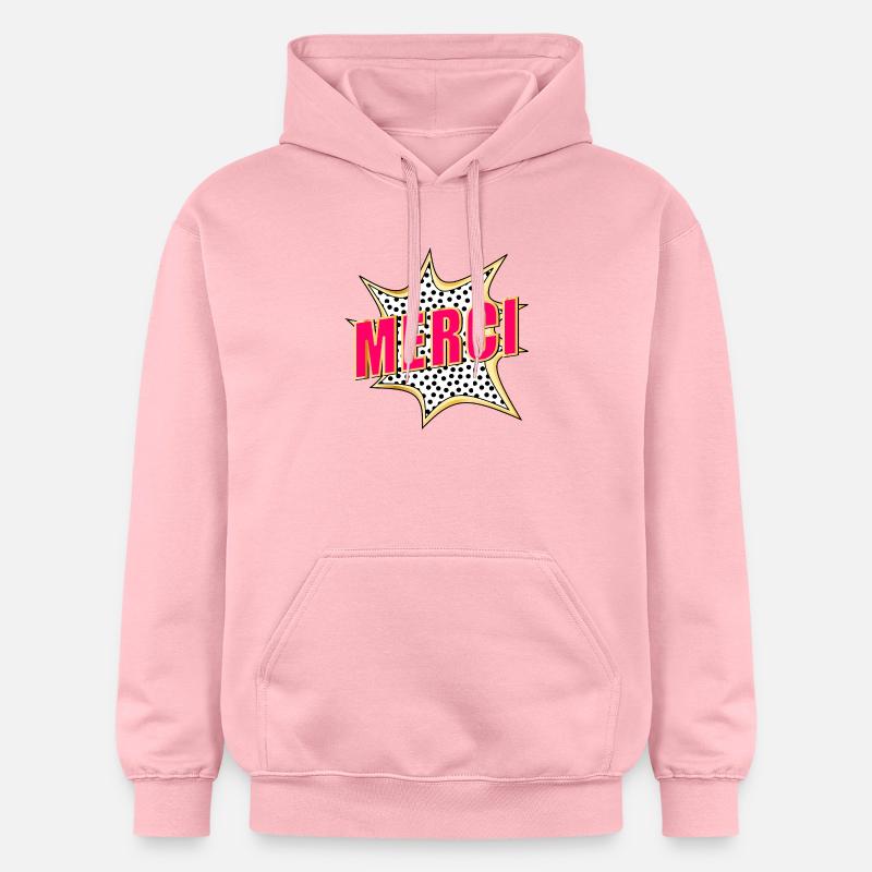 MERCI POP-ART - Sweat à capuche Softstyle® Gildan Unisexe - rose clair