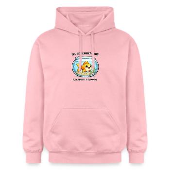 Laughing Goldfish Saying Aquarium - Gildan Unisex Softstyle® Midweight Hoodie - light pink - Front - Liana (172cm) & Jaron (178cm)