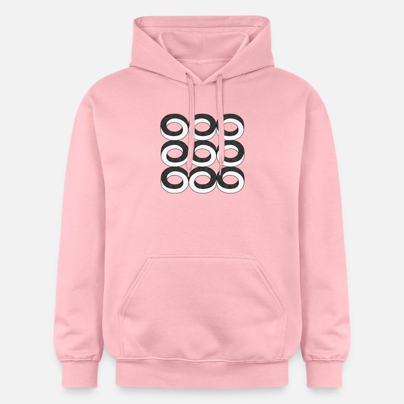 Texture des cercles d’illusion d’optique - Sweat à capuche Softstyle® Gildan Unisexe - rose clair