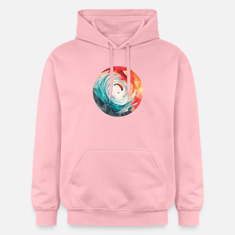 Parapente vortex géométrique - Sweat à capuche Softstyle® Gildan Unisexe - rose clair