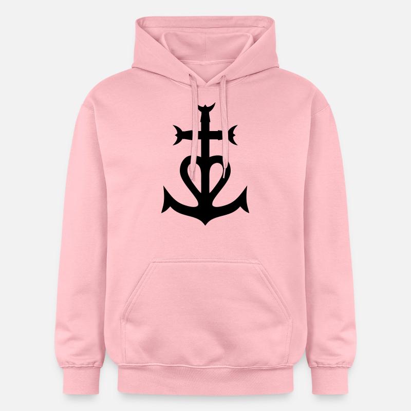 Croix camarguaise - Sweat à capuche Softstyle® Gildan Unisexe - rose clair