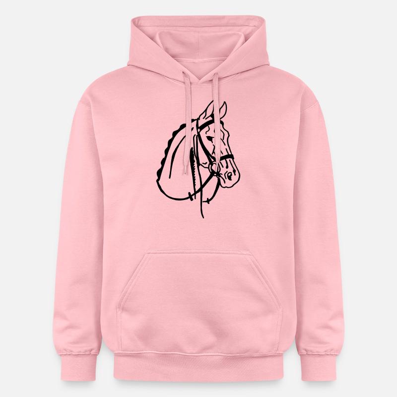 Cheval de selle - Sweat à capuche Softstyle® Gildan Unisexe - rose clair