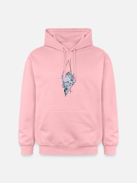 Berg Grafik Muster - Gildan Unisex Softstyle® Midweight Hoodie - light pink