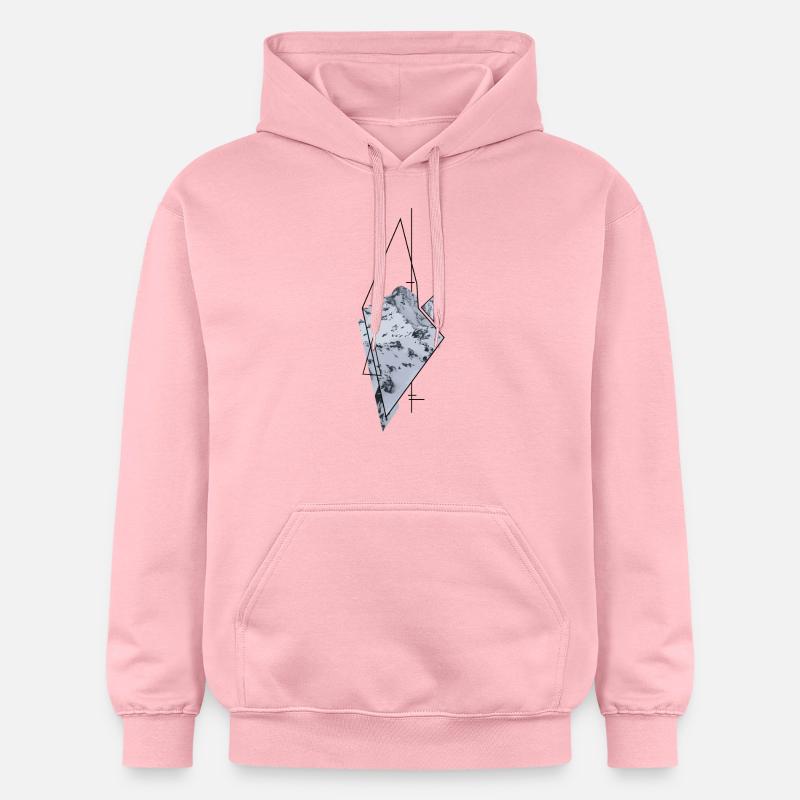 Berg Grafik Muster - Sweat à capuche Softstyle® Gildan Unisexe - rose clair