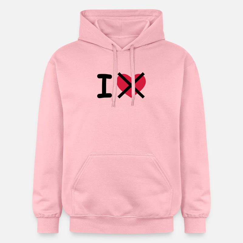 I Hate - Sweat à capuche Softstyle® Gildan Unisexe - rose clair