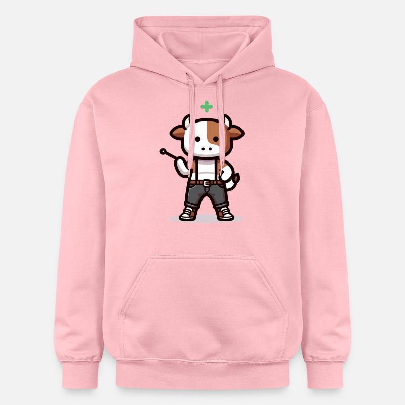 Vache avec indicateur - Sweat à capuche Softstyle® Gildan Unisexe - rose clair